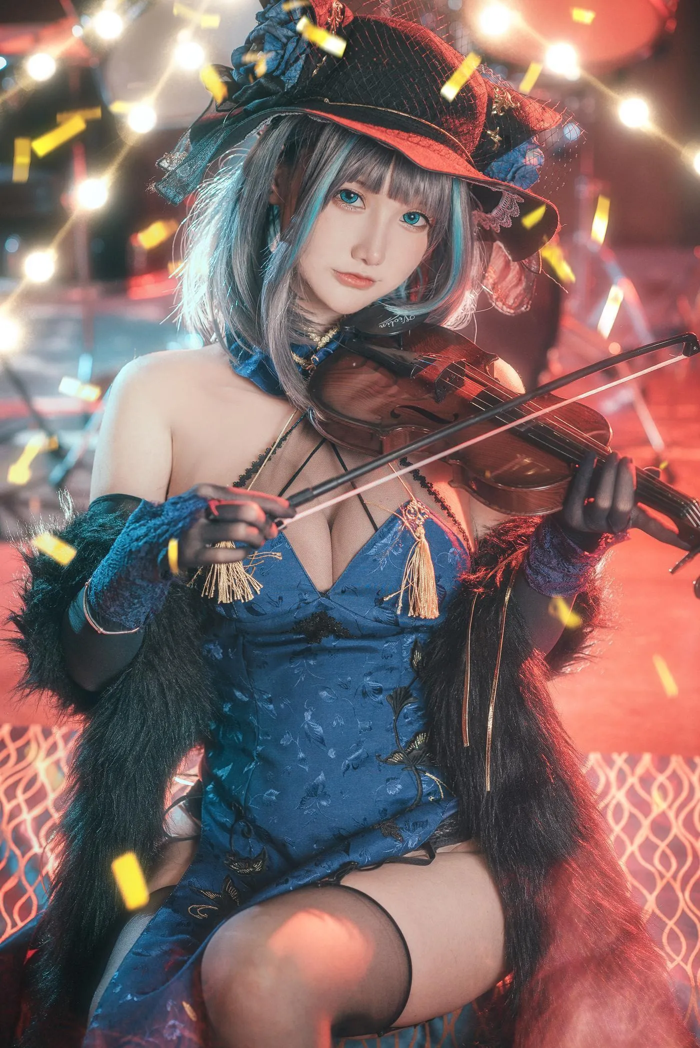 仙九Airi – NO.14 柴郡旗袍 [22P]插图9